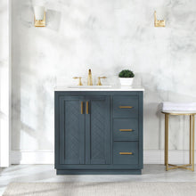 36" Single Bathroom Vanity Set in Classic Blue without Mirror
