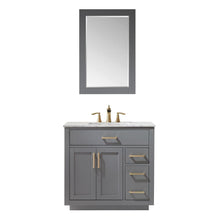 36" Single Bathroom Vanity Set in Gray with Mirror