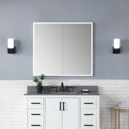Frameless Surface-Mount/Recessed LED Lighted Bathroom Medicine Cabinet