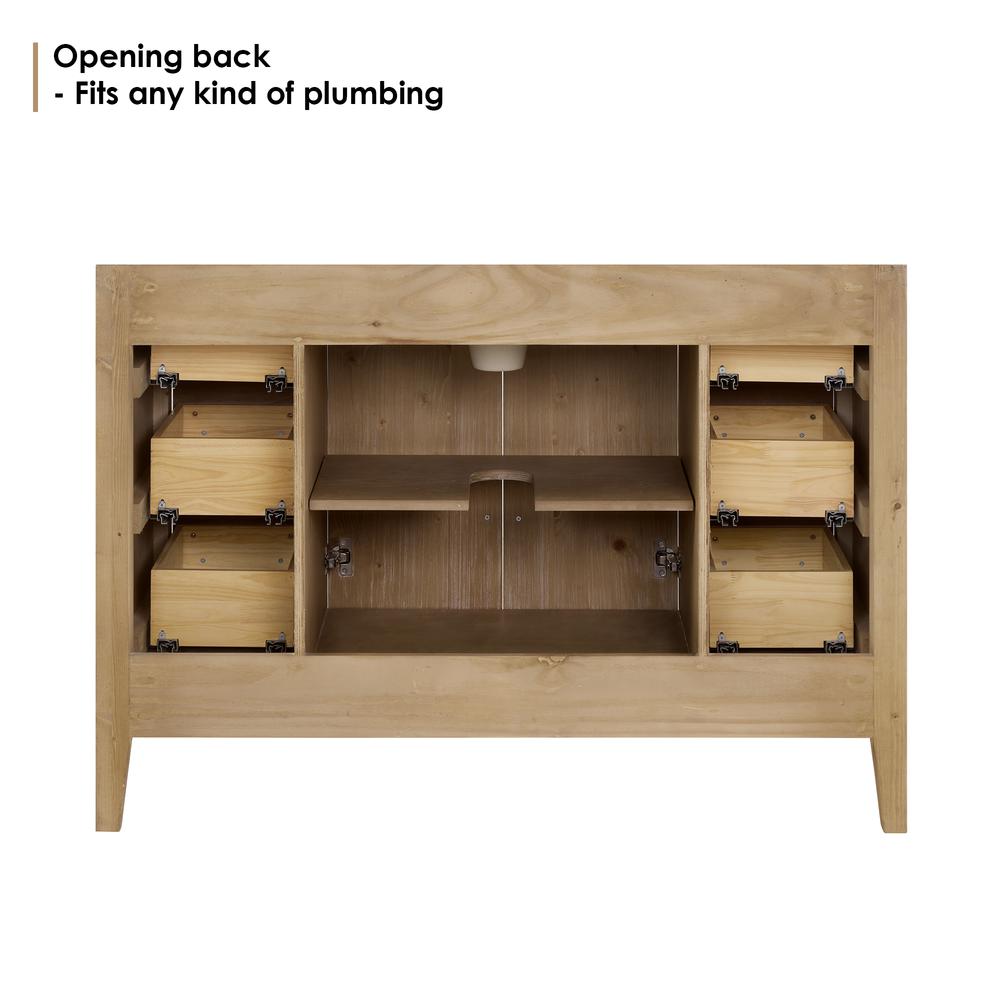 Single Bathroom Cabinet Vanity without Top and Sink, no Mirror