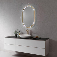 Framed in Brushed Gold Modern Bathroom/Vanity LED Lighted Wall Mirror