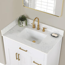 36" Single Bathroom Vanity in White without Mirror