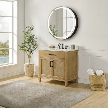 24x24" Round Frameless Surface-Mount Medicine Cabinet