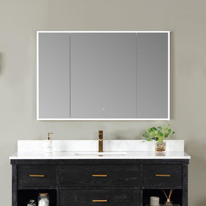 Frameless Surface-Mount/Recessed LED Lighted Bathroom Medicine Cabinet