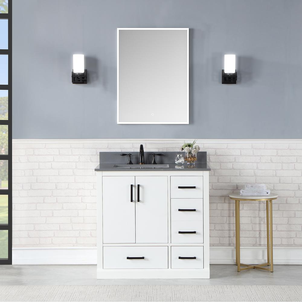 Frameless Surface-Mount/Recessed LED Lighted Bathroom Medicine Cabinet