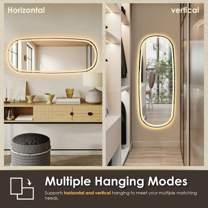 26"x65" Rectangular Anti-Fog Dimmable Modern Bathroom/Dressing