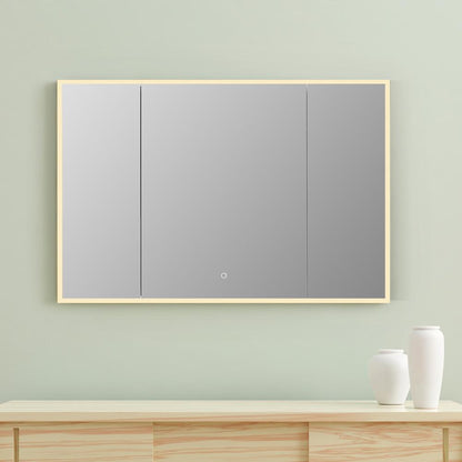 Frameless Surface-Mount/Recessed LED Lighted Bathroom Medicine Cabinet