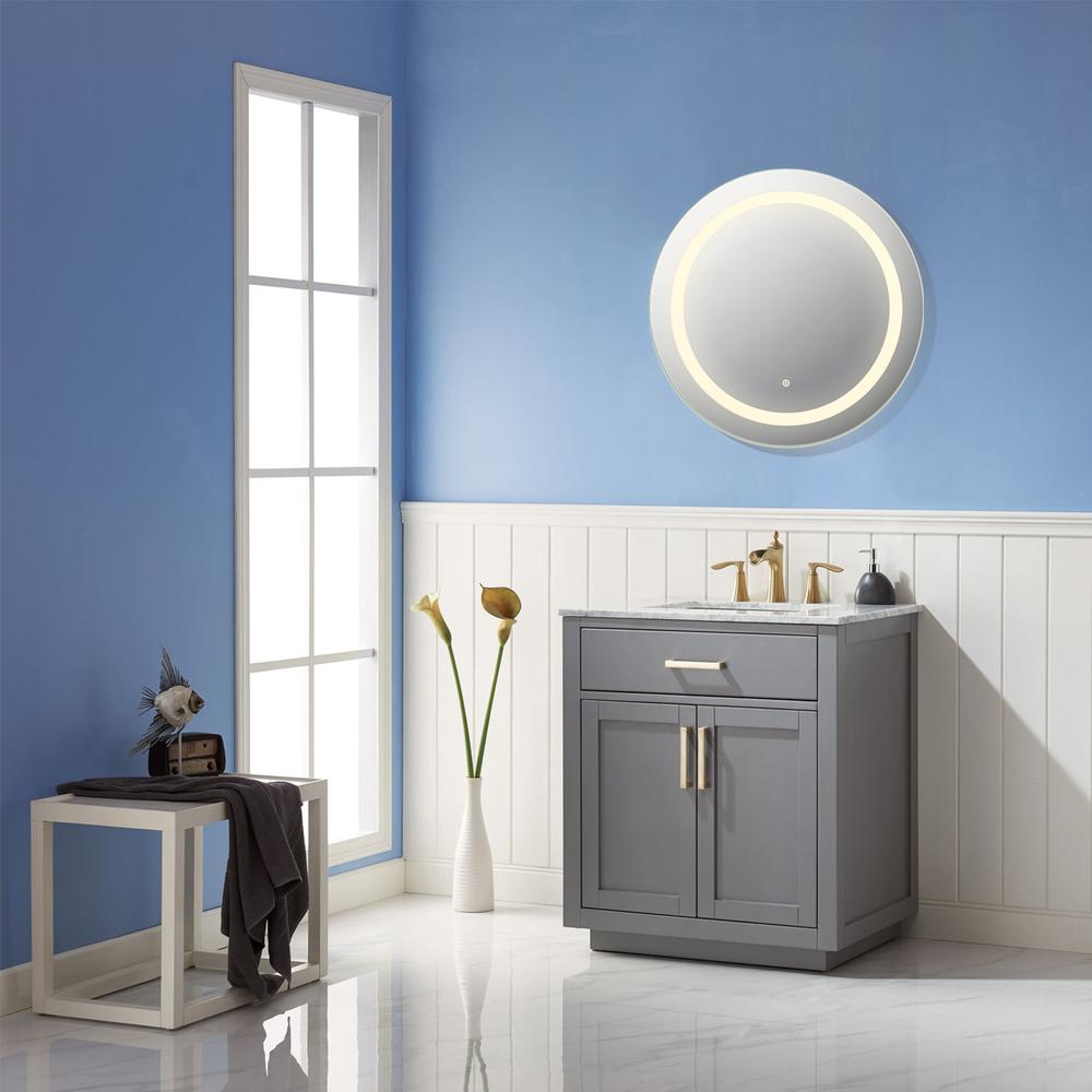 Padova 32” Round  Frameless Modern LED Bathroom Vanity Mirror