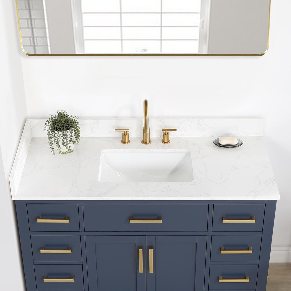 48" Single Bathroom Vanity in Royal Blue without Mirror