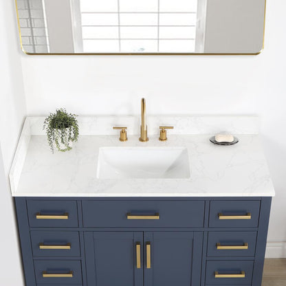 48" Single Bathroom Vanity in Royal Blue without Mirror