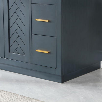 48" Single Bathroom Vanity Set in Classic Blue with Mirror
