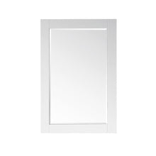 24" Rectangular Bathroom Wood Framed Wall Mirror in White