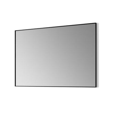 Sassi 48" Rectangle Bathroom/Vanity Matt Black Aluminum Framed Wall Mirror