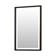 24"x36" Rectangular Wall Mirror in Matte Black Aluminum Framed