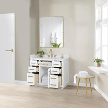 42" Single Bathroom Vanity in White with Mirror