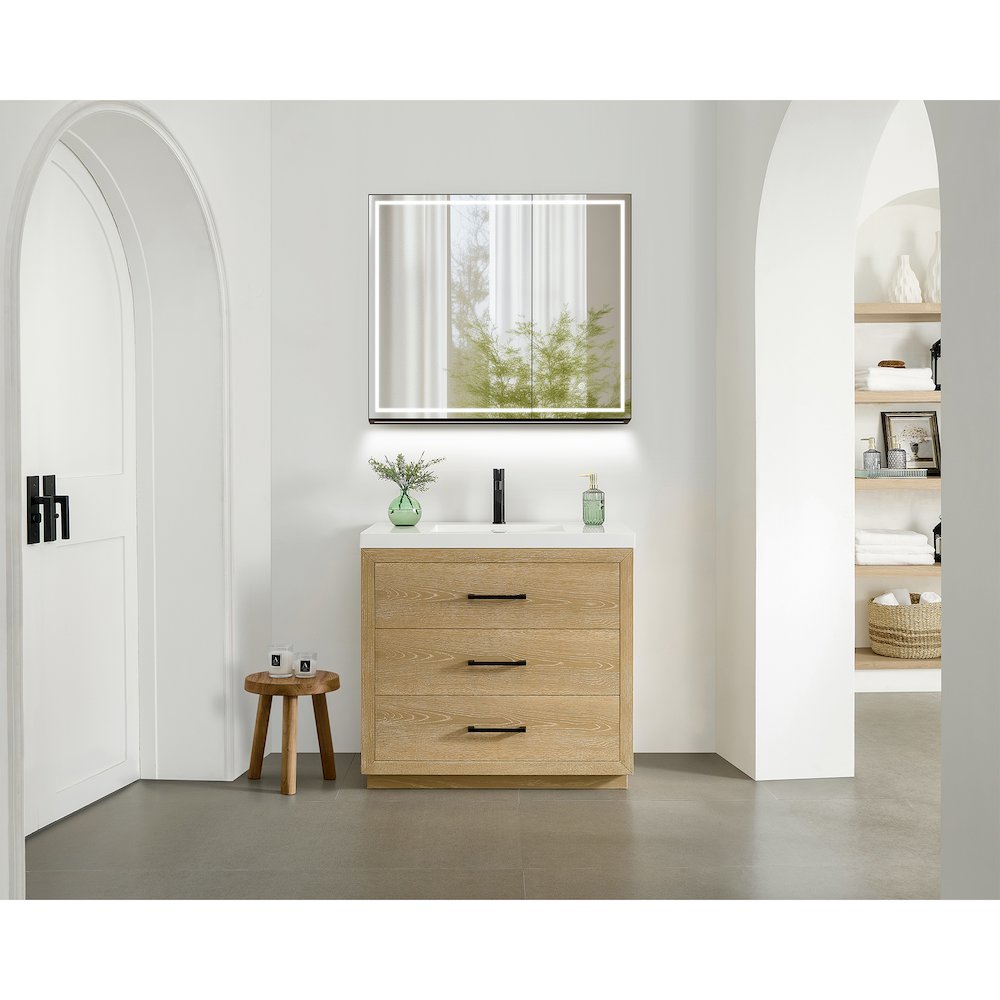 32"x28" Rectangular Frameless Surface-Mount Medicine Cabinet
