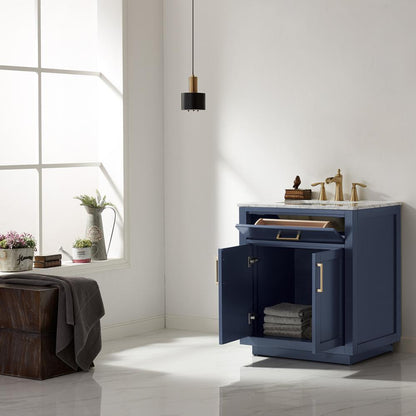 30" Single Bathroom Vanity Set in Royal Blue without Mirror