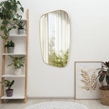 26"x48" Novelty Aluminum Framed in Brushed Gold Modern Bathroom Wall Mirror