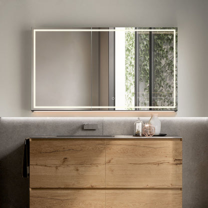 48"x28" Rectangular Frameless Surface-Mount Medicine Cabinet
