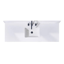 61. in Composite Stone Vanity Top in Snow White with Single White Sink
