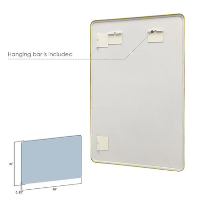 Nettuno 48" Rectangle Bathroom/Vanity Brushed Gold Aluminum Framed Wall Mirror