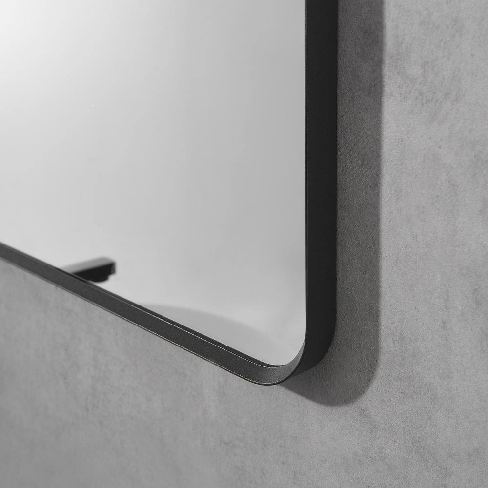 Nettuno 48" Rectangle Bathroom/Vanity Matt Black Aluminum Framed Wall Mirror