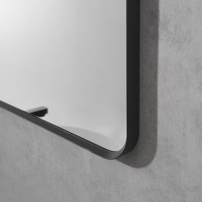 Nettuno 48" Rectangle Bathroom/Vanity Matt Black Aluminum Framed Wall Mirror