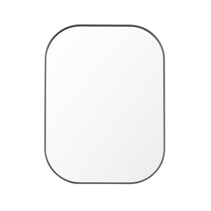 24x32" Rectangular Aluminum Framed in Gunmetal Modern Bathroom Wall Mirror