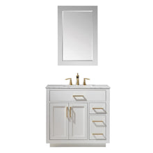 36" Single Bathroom Vanity Set in White with Mirror