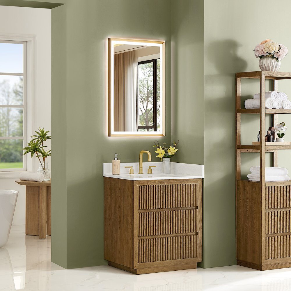 Navan 30" Single Bathroom Vanity in Weathered Brown