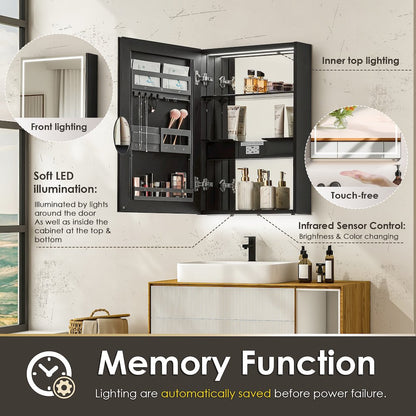 20"x28" Rectangular Frameless Surface-Mount Medicine Cabinet