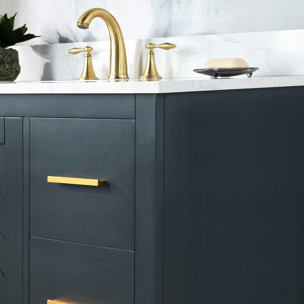 42" Single Bathroom Vanity Set in Classic Blue with Mirror