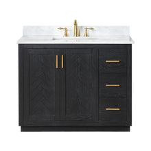 42" Single Bathroom Vanity Set in Black Oak without Mirror