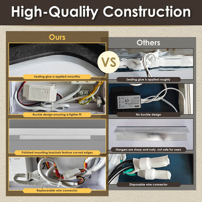 26"x65" Rectangular Anti-Fog Dimmable Modern Bathroom/Dressing