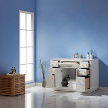 48" Single Bathroom Vanity Set in White without Mirror