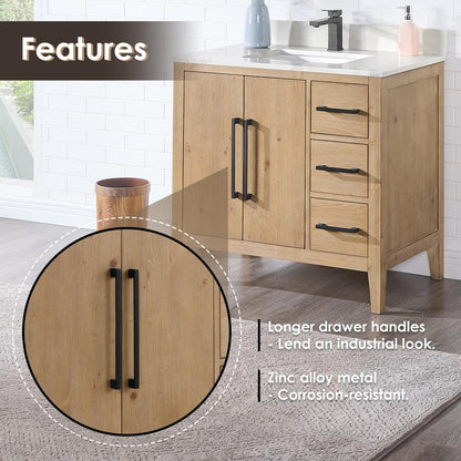 Single Bathroom Cabinet Vanity Base without Top and Sink, no Mirror