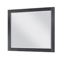 48" Rectangular Bathroom Wood Framed Wall Mirror in Black Oak