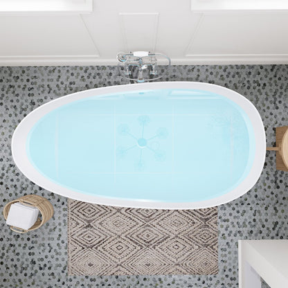59" x 31" Solid Surface Soaking Bathtub and Integrated Overflow