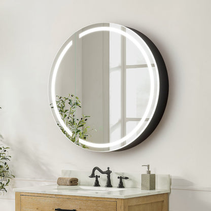 24x24" Round Frameless Surface-Mount Medicine Cabinet