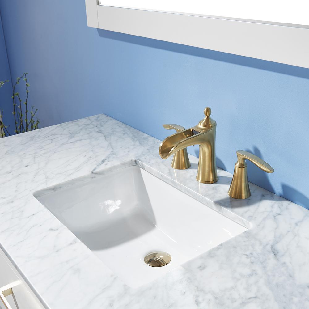 48" Single Bathroom Vanity Set in White with Mirror