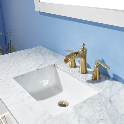 48" Single Bathroom Vanity Set in White with Mirror