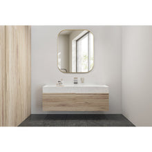 36x30" Rectangular Aluminum Framed in Brushed Gold Modern Bathroom Wall Mirror