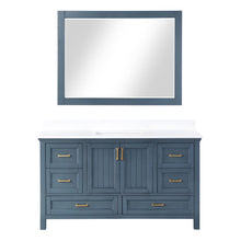 60" Single Bathroom Vanity Set in Classic Blue with Mirror