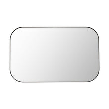 48x30" Rectangular Aluminum Framed in Matte Black Modern Bathroom Wall Mirror