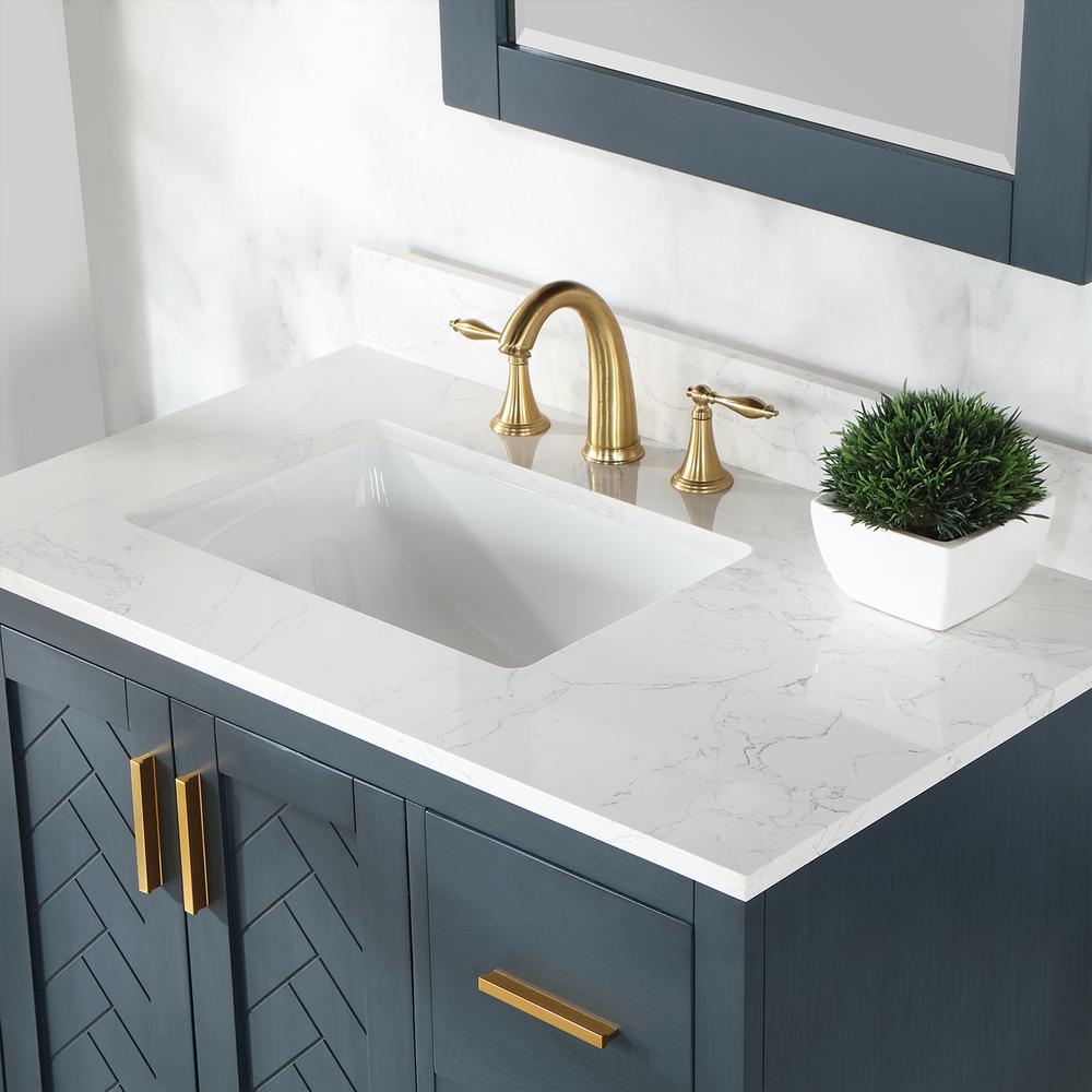 36" Single Bathroom Vanity Set in Classic Blue with Mirror