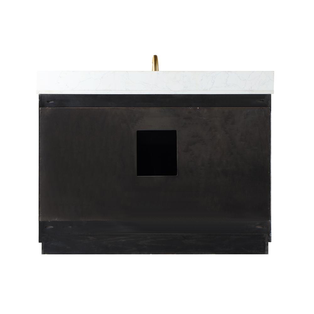 48" Single Bathroom Vanity Set in Black Oak without Mirror