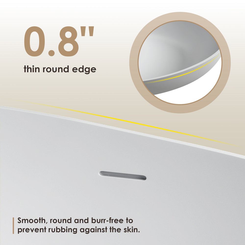 63" x 39" Solid Surface Soaking Bathtub and Integrated Overflow