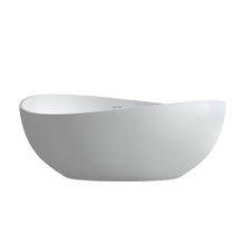 63" x 39" Solid Surface Soaking Bathtub and Integrated Overflow