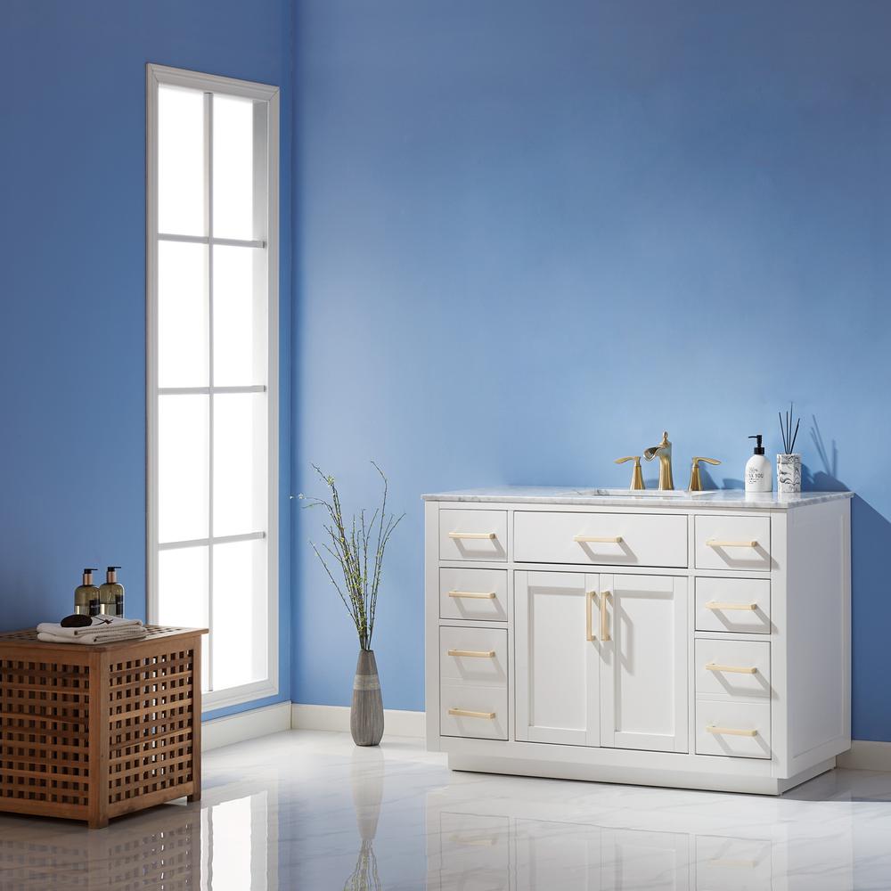 48" Single Bathroom Vanity Set in White without Mirror