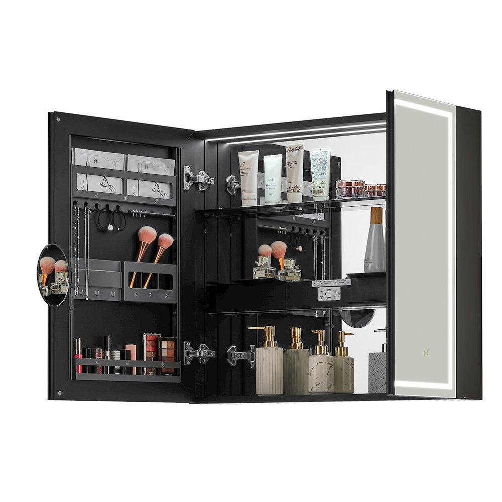 32"x28" Rectangular Frameless Surface-Mount Medicine Cabinet